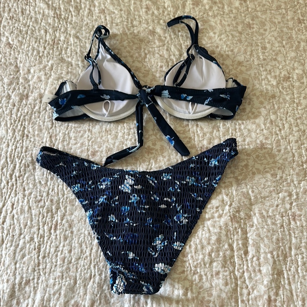 Floral Blue Bikini Set - Picture 2 of 2